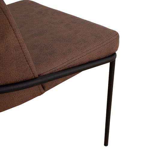 Silla Bergen 23 tapizado bicolor símil piel cuero y gris con estructura color negra