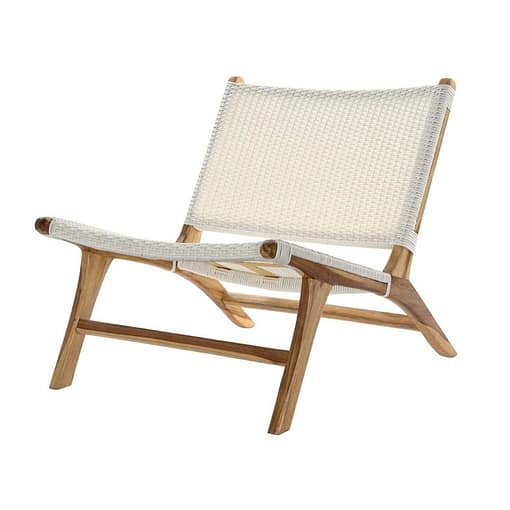 Butaca Colonia teca pvc blanca