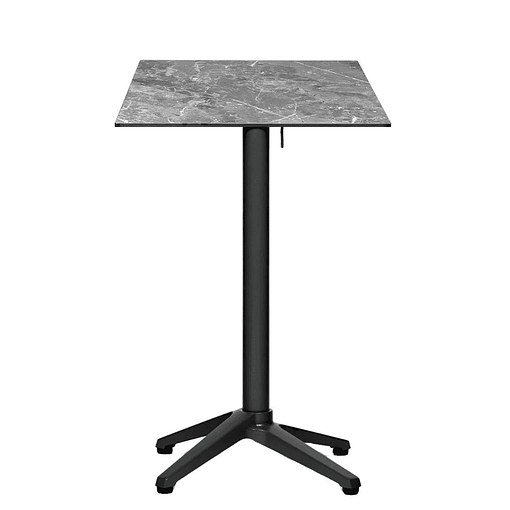 Mesa Islandia alta abatible compacto para exterior.