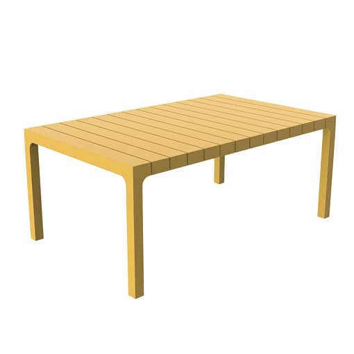 Mesa Baja Spritz rectangular amarilla