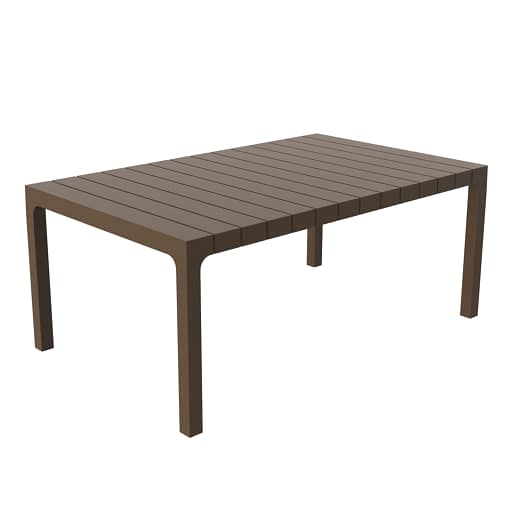 Mesa Baja Spritz rectangular chocolate