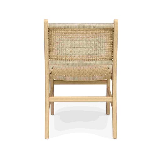 silla Robin de madera de teca con asiento trenzado