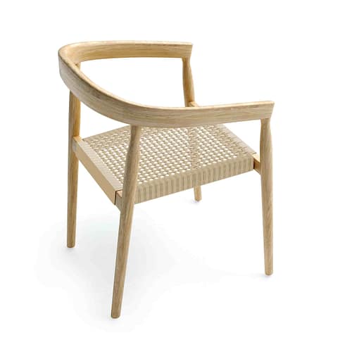 silla Robiin de madera teca con reposabrazos de exterior