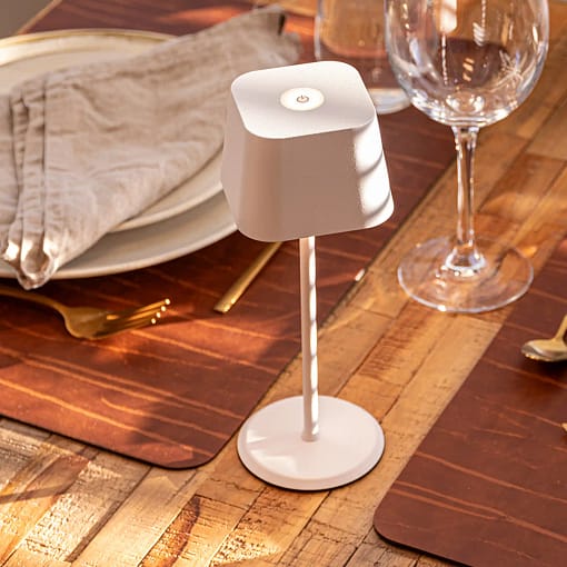 Lámpara de ambiente LED portátil PARIS negra para mesas