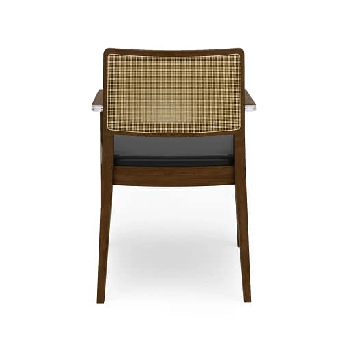 Sillón Cibelle con brazos interior de madera con asiento tapizado