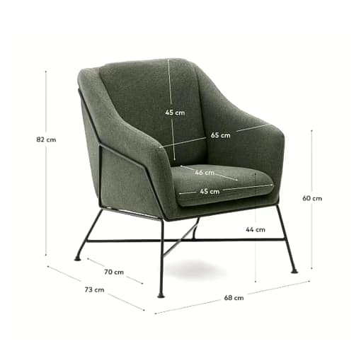 Sillón Sticks Green medidas