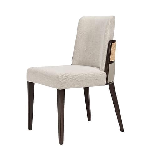 silla aggy con mimbre tapizada patas madera para uso interior