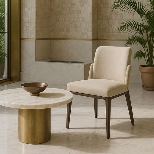 silla aggy tapizada patas madera para uso interior