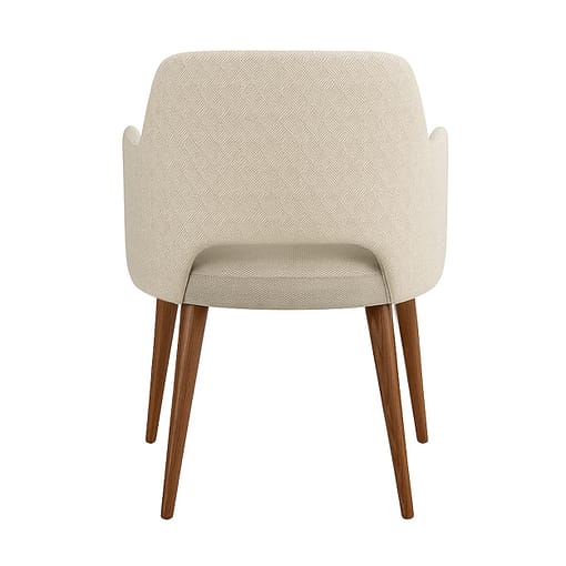 silla elane con brazos tapizada respaldo abierto para uso interior
