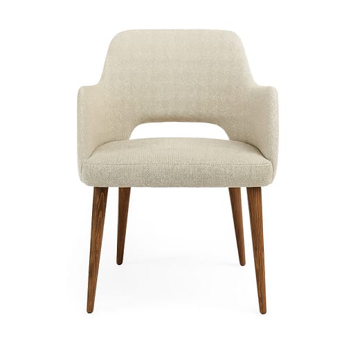 silla elane con brazos tapizada respaldo abierto para uso interior