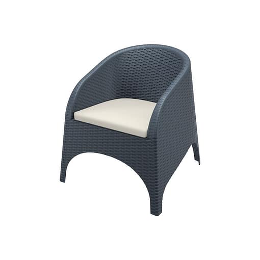 silla con brazos aruba para exterior imitación rattan ratán
