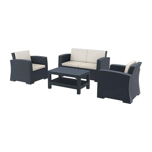 conjunto monaco lounge set rattan ratán exterior