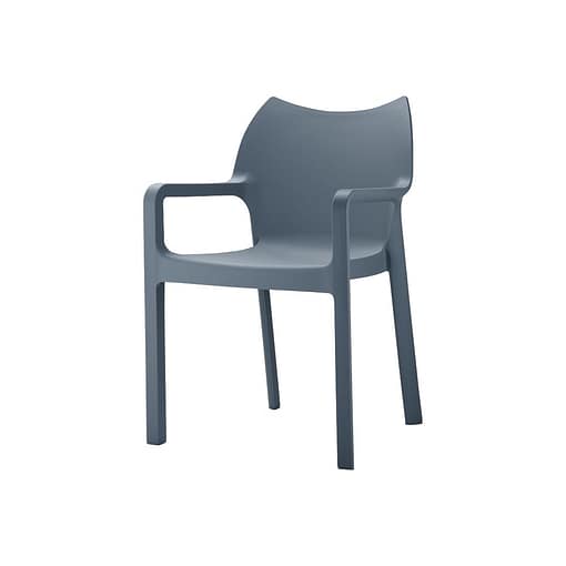 Silla DIVA con brazos apilable para exterior