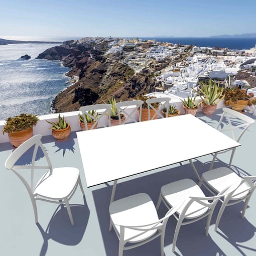 Cross chair Silla sin brazos exterior apilable