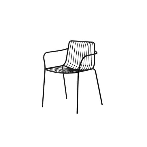 silla-Nolita-de-exterior-de-metal-negro-con-diseno-de-varillas-y-brazos-integrados