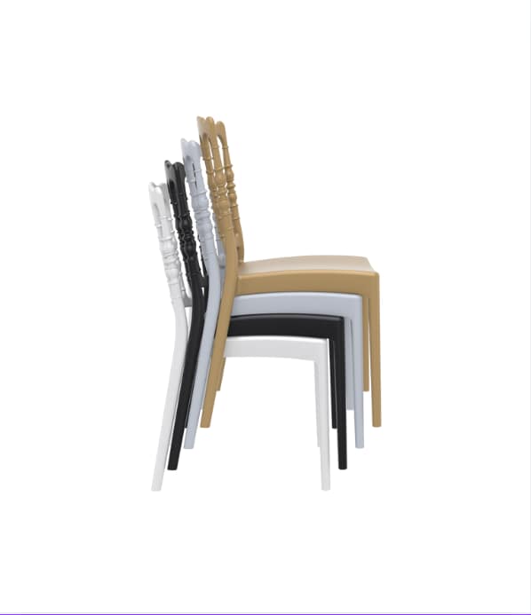 Silla Napoleón para eventos apilable de exterior - Imagen 4