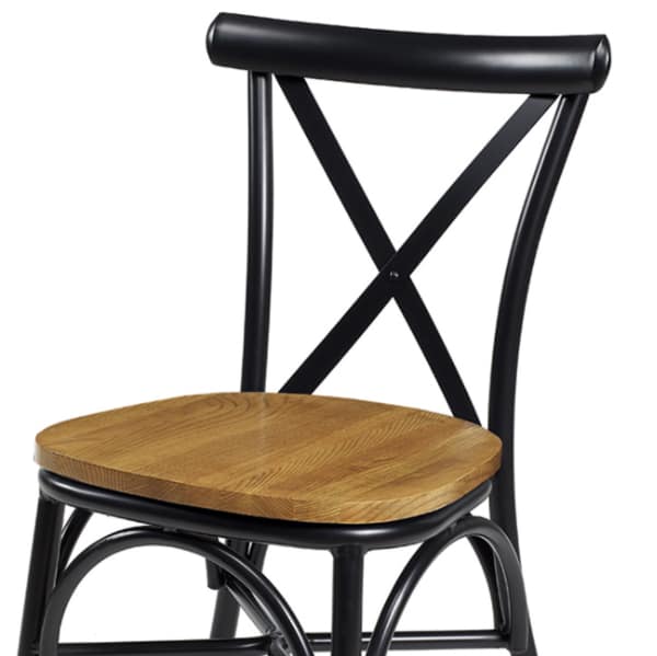 Silla Ático crossback apilable asiento madera - Imagen 2