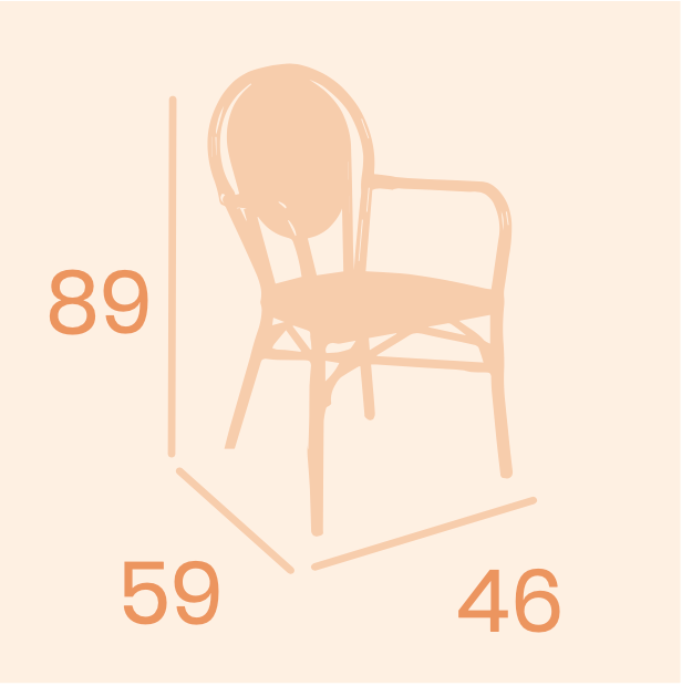 Silla parisina Bulevar apilable - Imagen 4