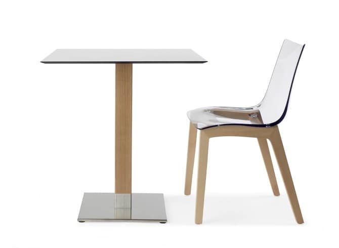 Base de mesa Tiffany Natural madera e inoxidable - Imagen 2