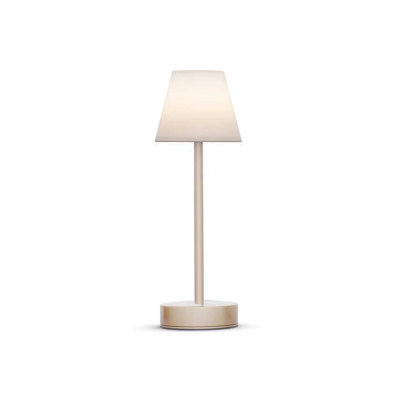 Lámpara de mesa exterior Lola slim 30 con batería color dorado