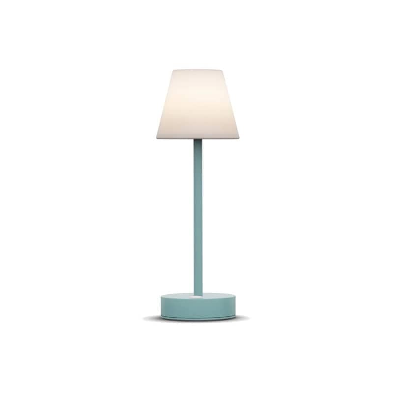 Lámpara de mesa exterior Lola slim 30 con batería color menta