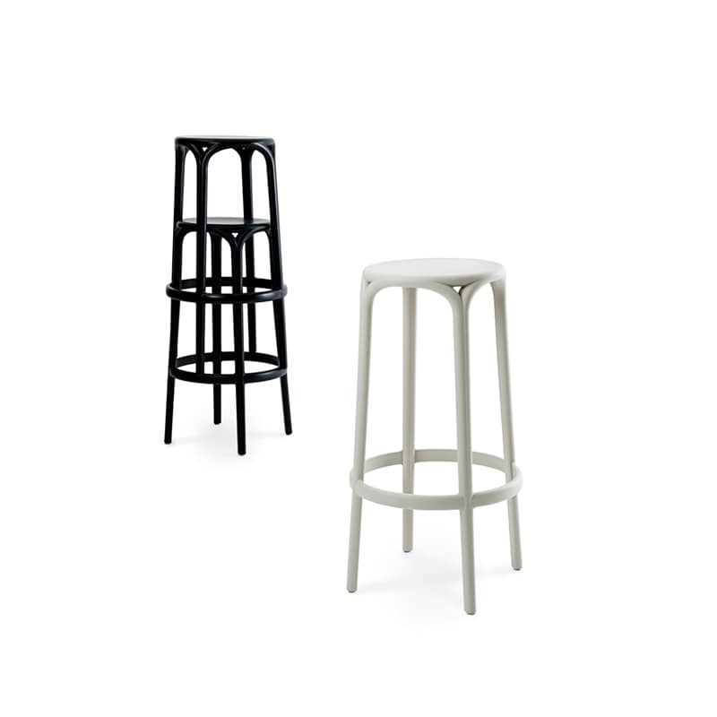 Taburete alto Brooklyn apilable para exterior - Imagen 6